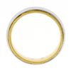 Image 6 : Men's 18k White and Yellow Gold 5.5mm Milgrain Edged Band Ring