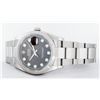Image 7 : Rolex Mens Stainless Steel 36MM Black Diamond Dial Fluted Bezel Datejust Wristwa