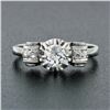 Image 2 : Antique Art Deco French 18k Gold Illusion Old Cushion Diamond Engagement Ring