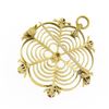 Image 4 : Antique Victorian 14k Gold Diamond Red Stone Spider Web Open Brooch Pin Pendant