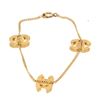 Image 2 : Chanel Gold Plated Brass CC Rhinestone Charm Bracelet