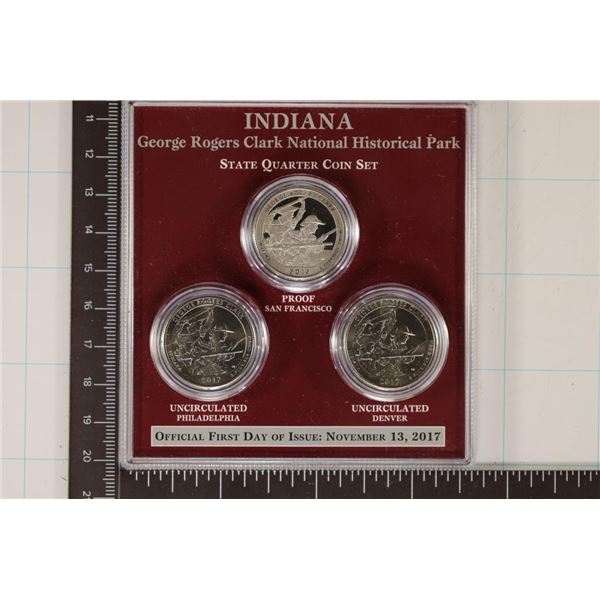 2017-P/D/S GEORGE ROGERS CLARK  N.P. QUARTER SET