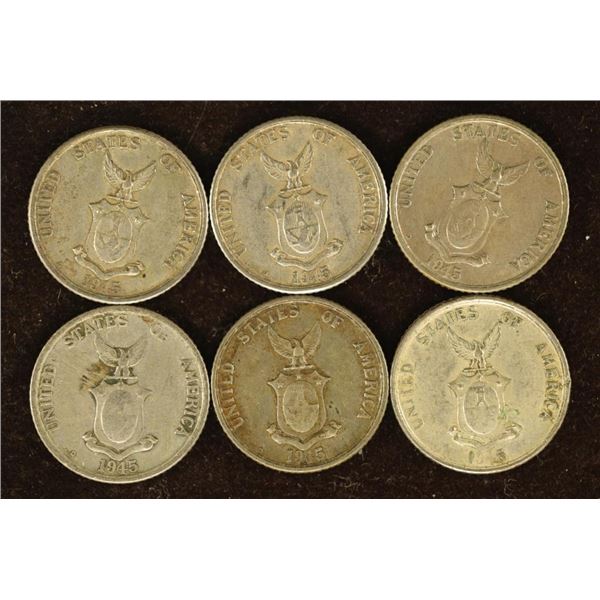 6-1945-D US PHILIPPINES SILVER 20 CENTAVOS
