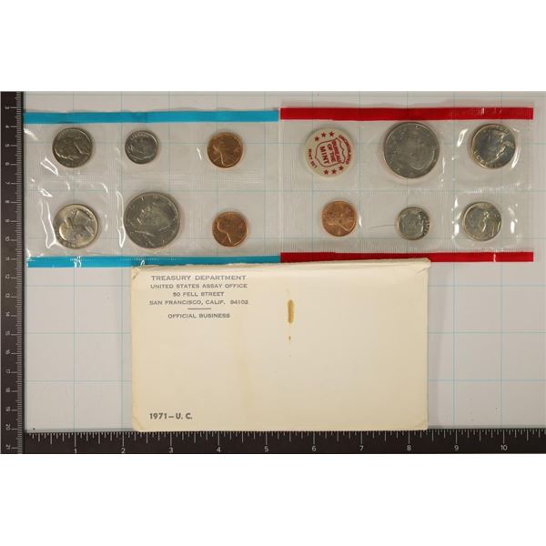 1971 US MINT SET (UNC) P/D/S (WITH ENVELOPE)