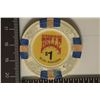 Image 2 : $1 BELLE CASINO CHIP.BILOXI, MISSISSIPPI