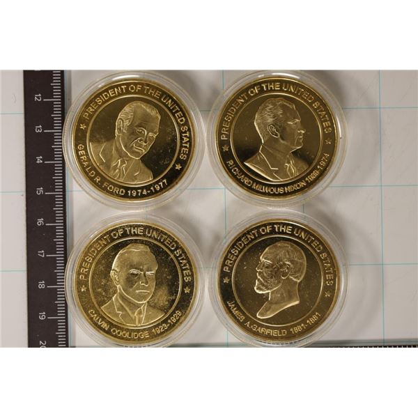 4-METAL 1 1/2'' WHITE HOUSE SOUVENIR PF MEDALS: