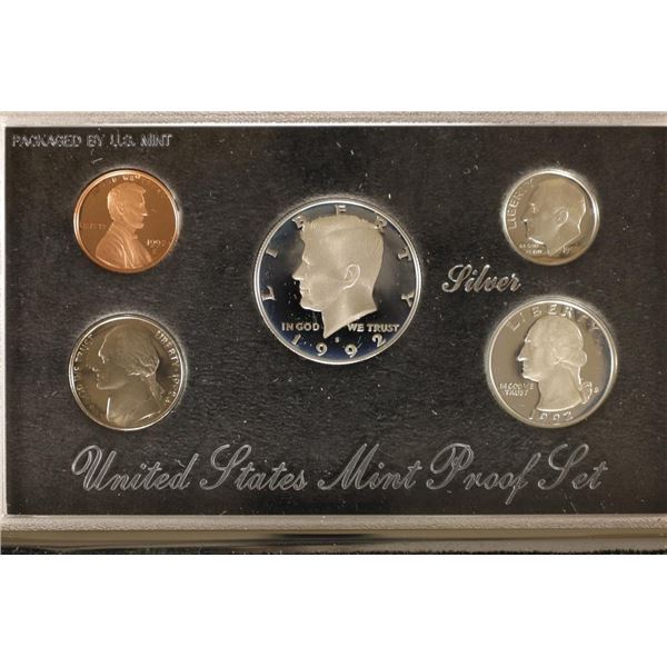 1992 US SILVER PREMIER PROOF SET IN ORIGINAL US