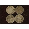 Image 1 : 1853, 54, 83 & 1890 SEATED SILVER LIBERTY DIMES