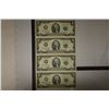 Image 1 : UNCUT SHEET OF 4-2003-A US $2 FRN. CRISP UNC