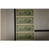 Image 2 : UNCUT SHEET OF 4-2003-A US $2 FRN. CRISP UNC