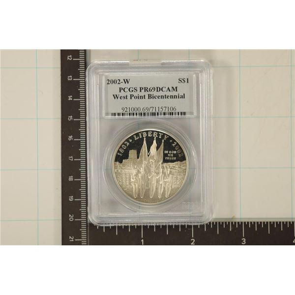 2002-W US SILVER DOLLAR WEST POINT BICENTENNIAL