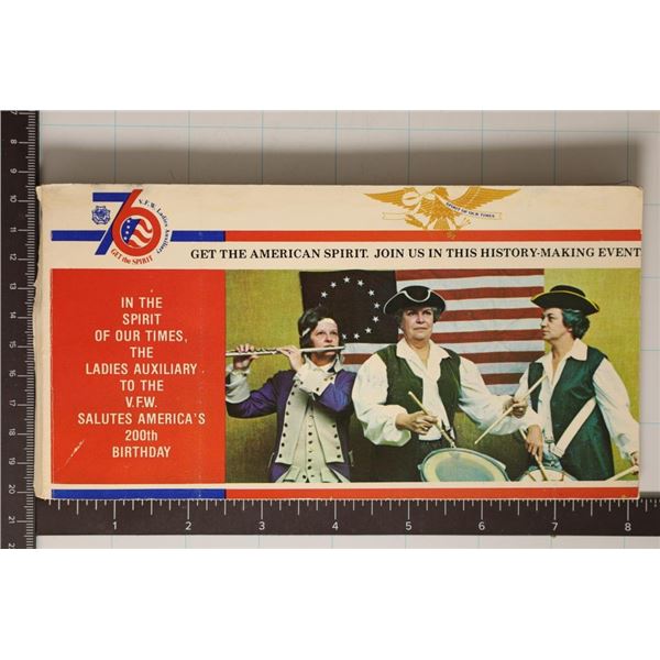 24 BICENTENNIAL POST CARD BOOKLET. LADIES