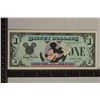 Image 1 : 1987 DISNEY DOLLAR. CRISP UNC COLORIZED BILL