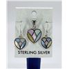Image 1 : Sterling Silver Inlaid Pendant & Earring Set