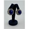 Image 1 : Sterling Silver Lapis Lazuli Earrings