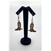Image 1 : Sterling & Black Hills Gold Cowboy Boot Earrings