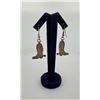 Image 2 : Sterling & Black Hills Gold Cowboy Boot Earrings