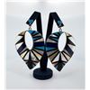 Image 1 : Zuni Inlaid Sterling Silver Leaf Earrings