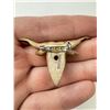 Image 2 : Stone Pottery Longhorn Steer Brooch