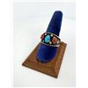 Image 1 : Navajo Sterling Turquoise and Coral Ring