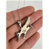 Image 3 : Zuni Sterling Silver Inlaid Roadrunner Necklace