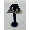 Image 2 : India Sterling Silver Triangle Earrings