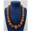 Image 1 : Lucite Metallic Thread MCM Bead Necklace