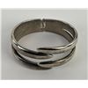 Image 2 : Silvertone Clamper Claw Bangle Bracelet