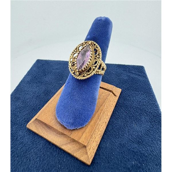 14k Gold Amethyst Cocktail Ring