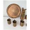 Image 3 : Mexican Hand Hammered Copper Mug Set