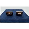 Image 2 : 14K Gold And Agate Cuff Links