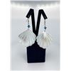 Image 1 : Carved Mother of Pearl Seashell Earrings