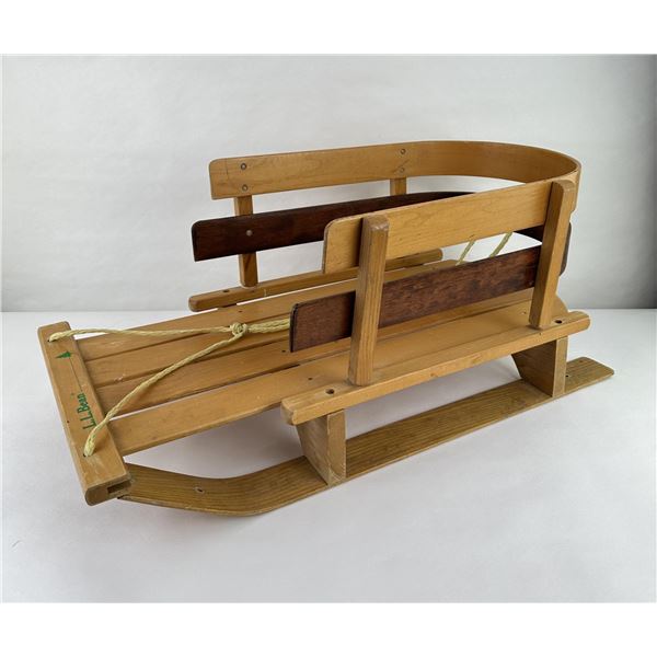 LL Bean Child's Wood Pull Sled