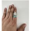 Image 3 : Sterling Silver Inlaid Turquoise Indian Chief Ring
