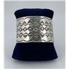Image 1 : Large Navajo Sterling Silver Stamped Cuff Bracelet