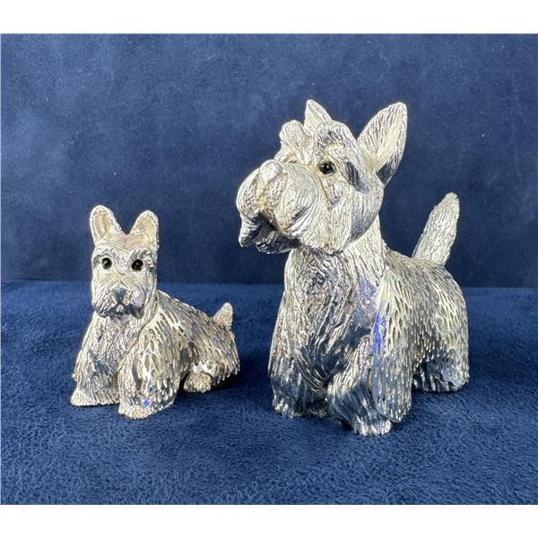 Christofle France Scottish Terrier Figurines