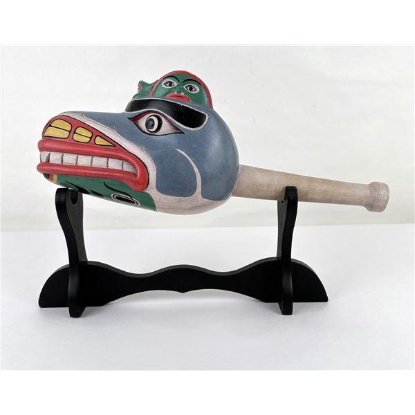 Northwest Coast Haida Indian Bear Rattle