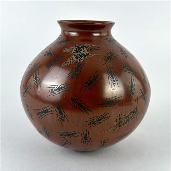 Baudel Lopez Corona Mata Ortiz Pottery Pot Vase