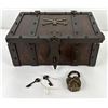 Image 1 : 7th Cavalry Iron Strong Box With Lock & Key