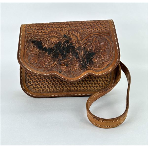 Thomas Angle Saddlery Basket Stamped Purse
