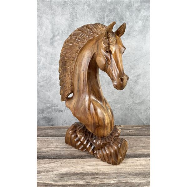 Carved Wood Horse Head