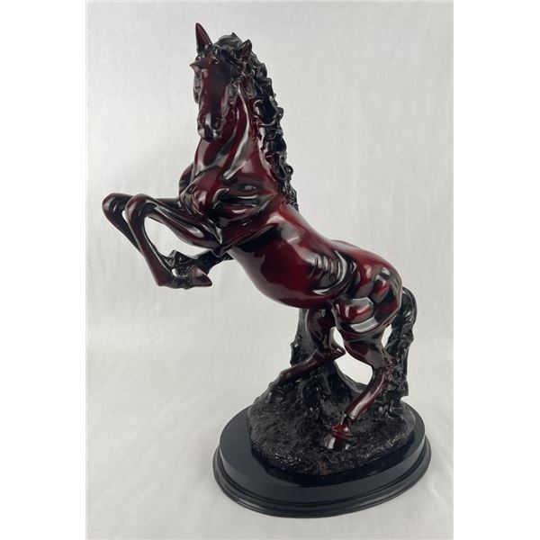 Rearing Horse Resin Statue