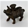Image 1 : Cast Iron Flying Pig Figurine