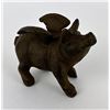 Image 2 : Cast Iron Flying Pig Figurine