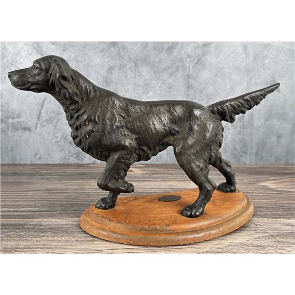 Quaker State Oil Advertising Cast Iron Dog Statue