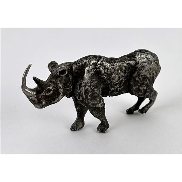 Metal Rhinoceros Figurine