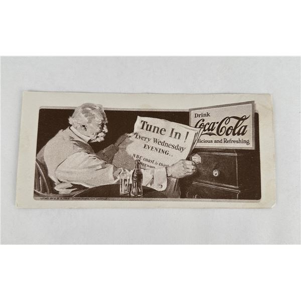 1931 Coca Cola Radio Ink Blotter