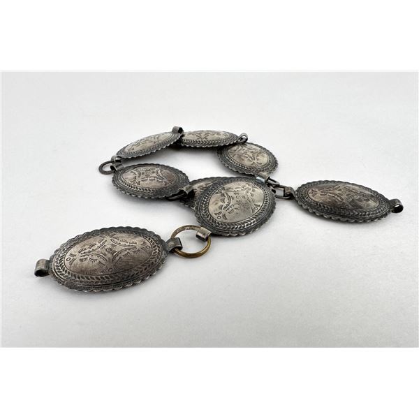 Navajo Sterling Silver Concho Belt