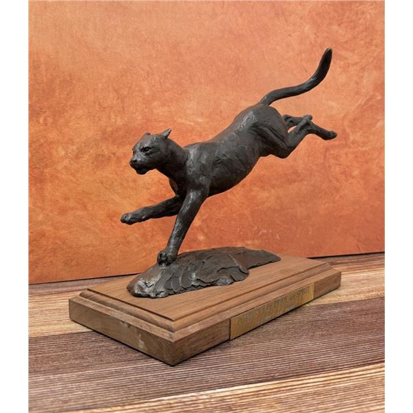 Joe Halko Montana Mountain Lion Bronze