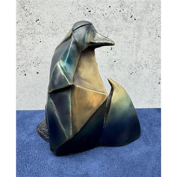 Bob Wilfong Mothers Love Penguin Bronze